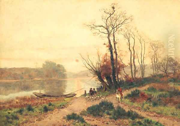The Dawn Hunt Beside A Lake - view 1