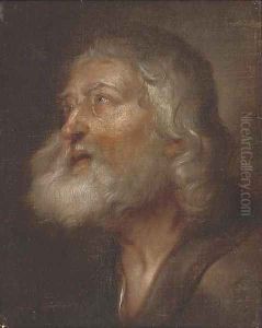 The head of a male saint