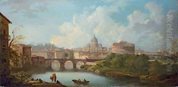 Rome A view of the Tiber, with the Castel Sant'Angelo and the Basilica of Saint Peter's - view 1