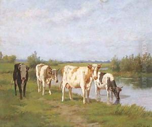 A summers day in Holland by Dirk Peter Van Lokhorst