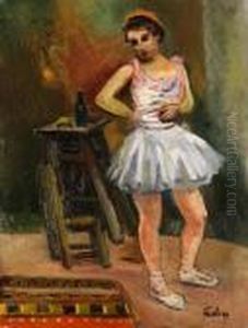 Ballerina Im Atelier by Adolphe Feder