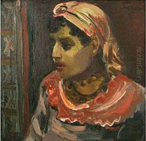 Jeune Juive Au Turban by Adolphe Feder