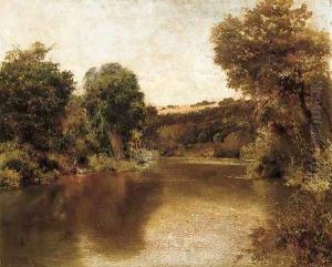 A tranquil stretch of river, Alcala A tranquil stretch of river, Alcala