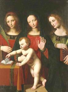 The Madonna and Child with two female saints