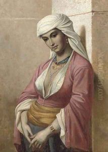 Odalisque by Jean Raymond Hippolyte Lazerges