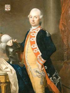 Portrait of an Officer in Uniform by Johann Baptist the Younger Lampi