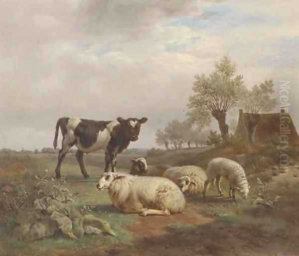 Cattle in a meadow - view 1