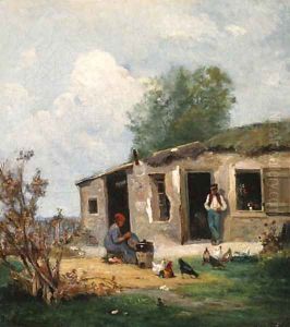 Cour de ferme en Normandie by Stanislas Lepine