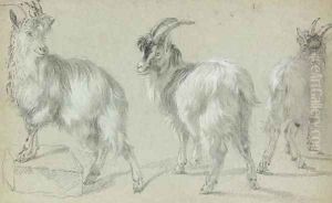 Three goats by Francesco Londonio