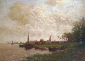 Along a river by Johannes Karel Leurs