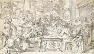 Christ at supper with Simon the Pharisee by Raymond Lafage