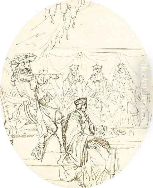 King Louis XIV in council attended by magistrates - view 1