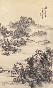 Landscape after Song Shimen by Zhu Lunhan