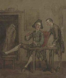 A tavern interior by Marcellus Laroon