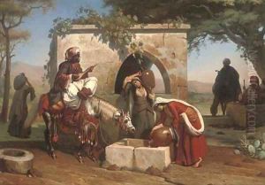 A serenade at the well by Pierre-Francois Lehoux