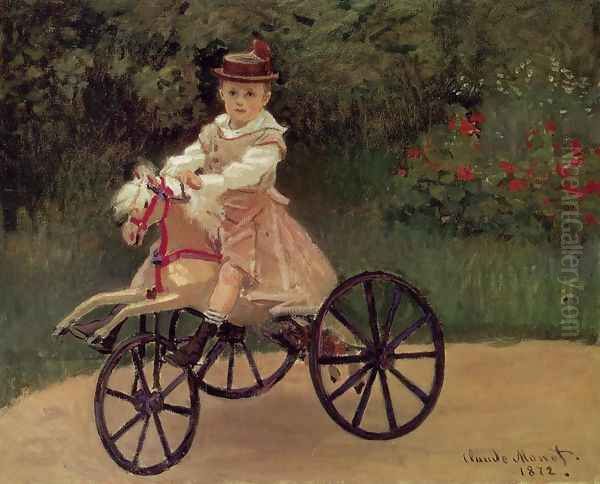 Jean Monet On His Horse Tricycle - view 1