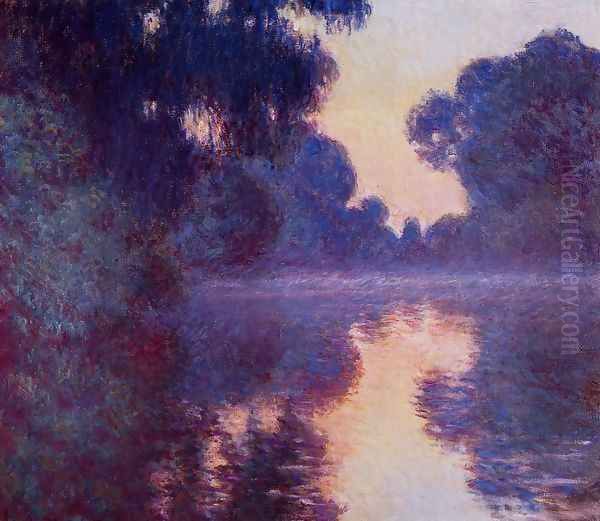 Arm Of The Seine Near Giverny At Sunrise - view 1