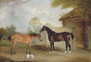 Mr William Massey Stanley's Hunters by John Snr Ferneley