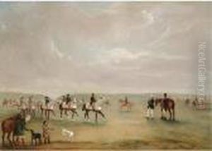 Training At Newmarket by John Snr Ferneley