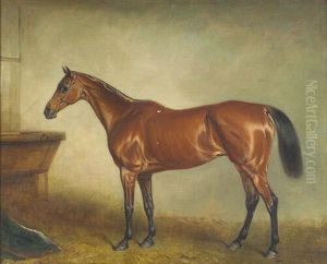 Snr "portrait Of The Hunter 
"brenda" In A Loose Box" Inscribed With The Horse's Name, Also Inscribed
 On A Label Verso With The Artist's Name And The Title Of The Work, 
Together With "139131" by John Snr Ferneley