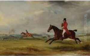 Lord Robert Manners On Benefit,
Lord Charles On Featherlegs, And The Duke Of Rutland Hunting Near
Belvoir Castle by John Snr Ferneley