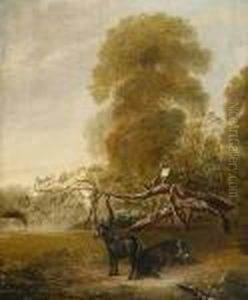The Original Ribston Apple Tree With Favourite Pony And Donkey by John Snr Ferneley