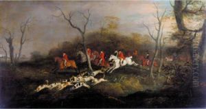 A Hunt In Full Cry by John Snr Ferneley