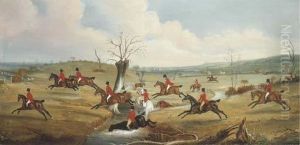 The Belvoir Crossing The Smite by John Snr Ferneley