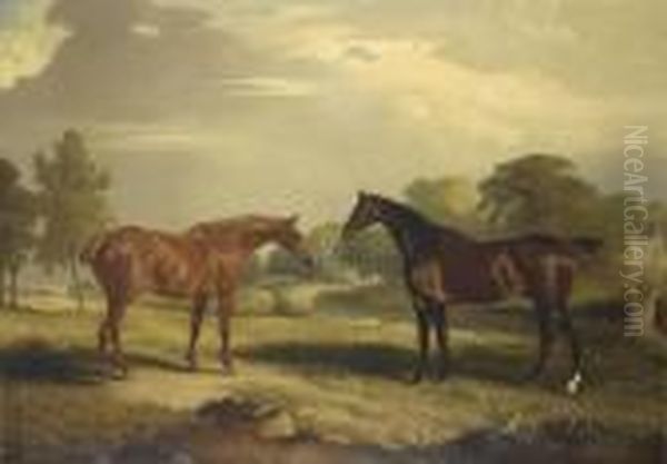 Two Hunters At Grass - view 1