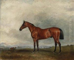A Bay Hunter In An Extensive Landscape, With Other Huntersbeyond