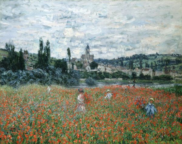 Poppy Field Near Vetheuil - view 1