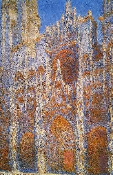 Rouen Cathedral Sunlight Effect by Claude Oscar Monet