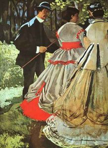 Le Dejeuner sur l'Herbe (The Picnic) detail 1865 by Claude Oscar Monet