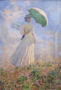 Woman With A Parasol Facing Right Aka Study Of A Figure Outdoors (Facing Right)