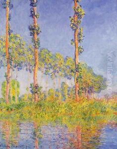 Three Poplar Trees Autumn Effect