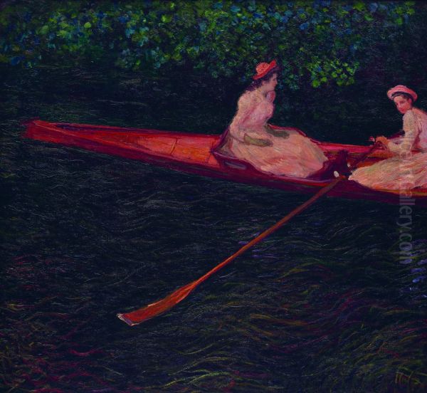 Boating on the River Epte - view 1