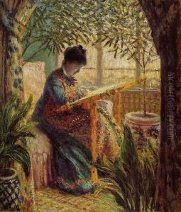 Camille Embroidering