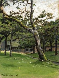 Norman Farm Through The Trees by Claude Oscar Monet