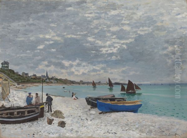 Beach at Sainte-Adresse - view 1