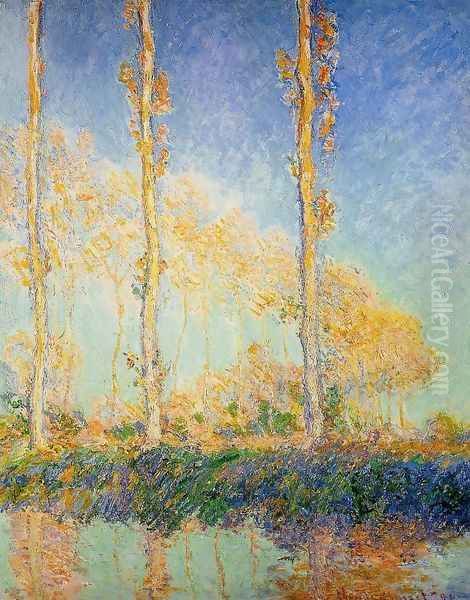 Three Poplar Trees in the Autumn - view 1