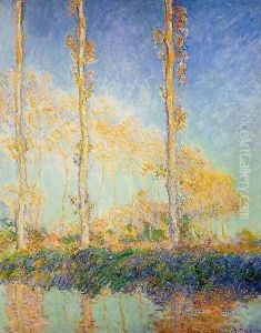 Three Poplar Trees in the Autumn