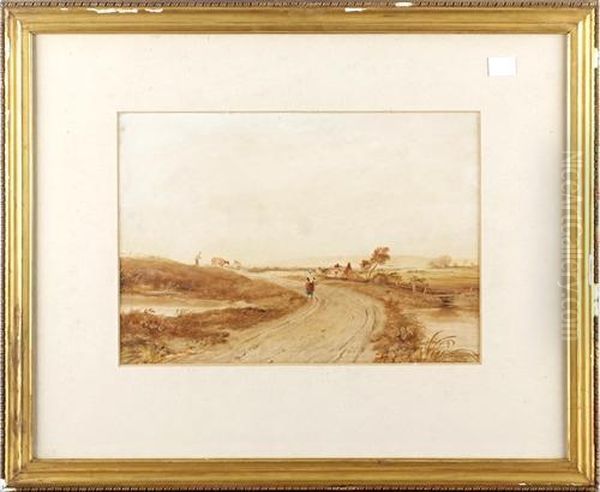 Figure On A Track In An Extensive Landscape - view 1