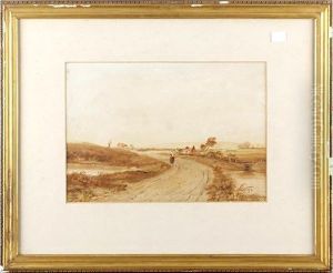 Figure On A Track In An Extensive Landscape by Anthony Vandyke Copley Fielding