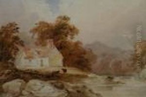 A Cottage By The Stream by Anthony Vandyke Copley Fielding