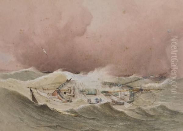 Shipwreck On Stormy Seas - view 1