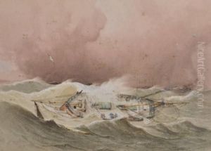Shipwreck On Stormy Seas by Anthony Vandyke Copley Fielding