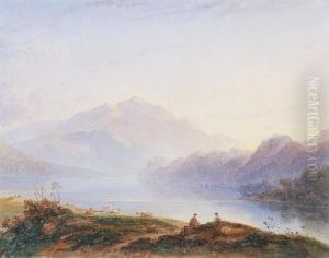 Morning, Loch Achray And Ben Venue by Anthony Vandyke Copley Fielding