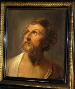Studyof A Male Head by Anthony Vandyke Copley Fielding