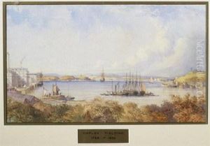 View Of Portsmouth Harbour by Anthony Vandyke Copley Fielding