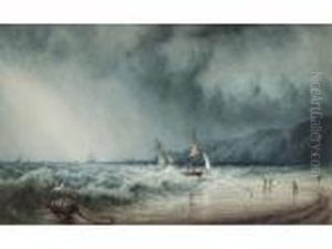 Fishing Vessels Returning To Shore by Anthony Vandyke Copley Fielding